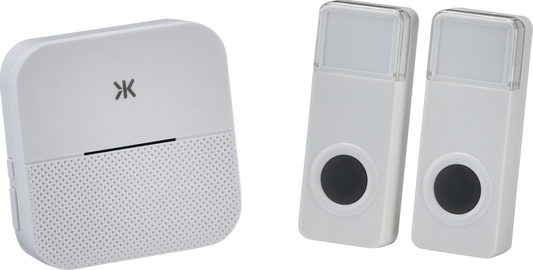 Knightsbridge DC014 Wireless Plug In Dual Entrance Door Chime White