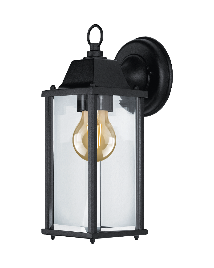 Kosnic DELR-BLK Delta E27 Rectangular Lantern IP43 Black
