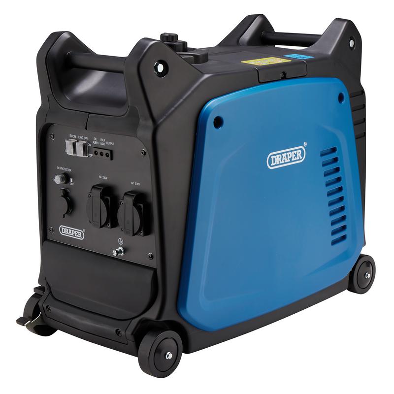 Draper DGI2600DI 2.3KW 7.5L Petrol Inverter Generator Black & Blue
