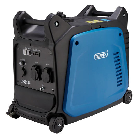 Draper DGI2600DI 2.3KW 7.5L Petrol Inverter Generator Black & Blue