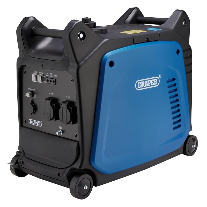 Draper DGI3500DI 2.8KW 7.5L Petrol Inverter Generator Black & Blue