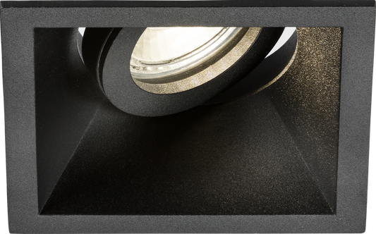Knightsbridge DIB1TSB  GU10 Tilt Square Anti-Glare Downlight Black