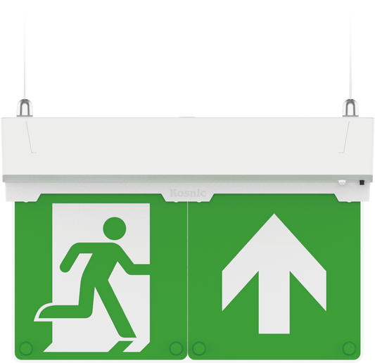 Kosnic DOX20103-C3/SST Doxa 2 Duo 3W Dual Mode LED Emergency Exit Sign 6500K White