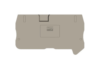 Switchtec DP4C-TFU Dinkle 4mm Din Rail Fuse Terminal End Cover (5x20mm) Grey