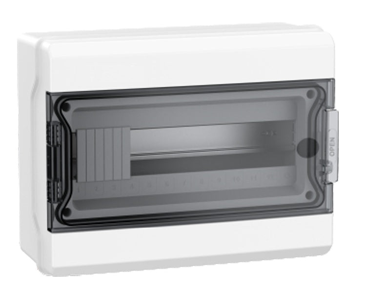 Switchtec DPC13M SCL 13 Module Plastic Enclosure with Clear Hinged Door Grey IP65