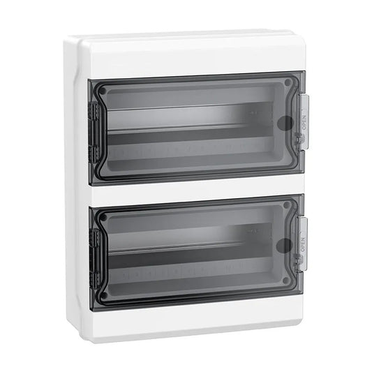 Switchtec DPC26M SCL 26 Module Plastic Enclosure with Clear Hinged Door Grey IP65