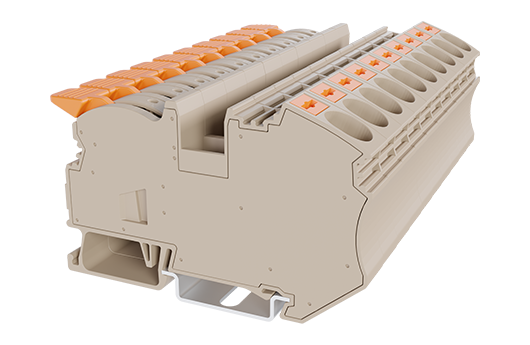 Switchtec DPH16-DP Dinkle 16mm Single Lever / Push In Din Rail Terminal Grey