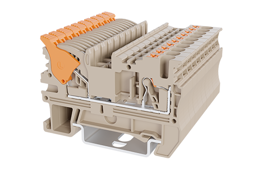 Switchtec DPH2.5-DP Dinkle 2.5mm Single Lever / Push In Din Rail Terminal Grey