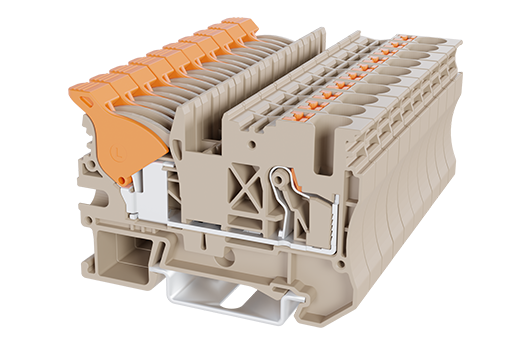 Switchtec DPH6-DP Dinkle 6mm Single Lever / Push In Din Rail Terminal Grey