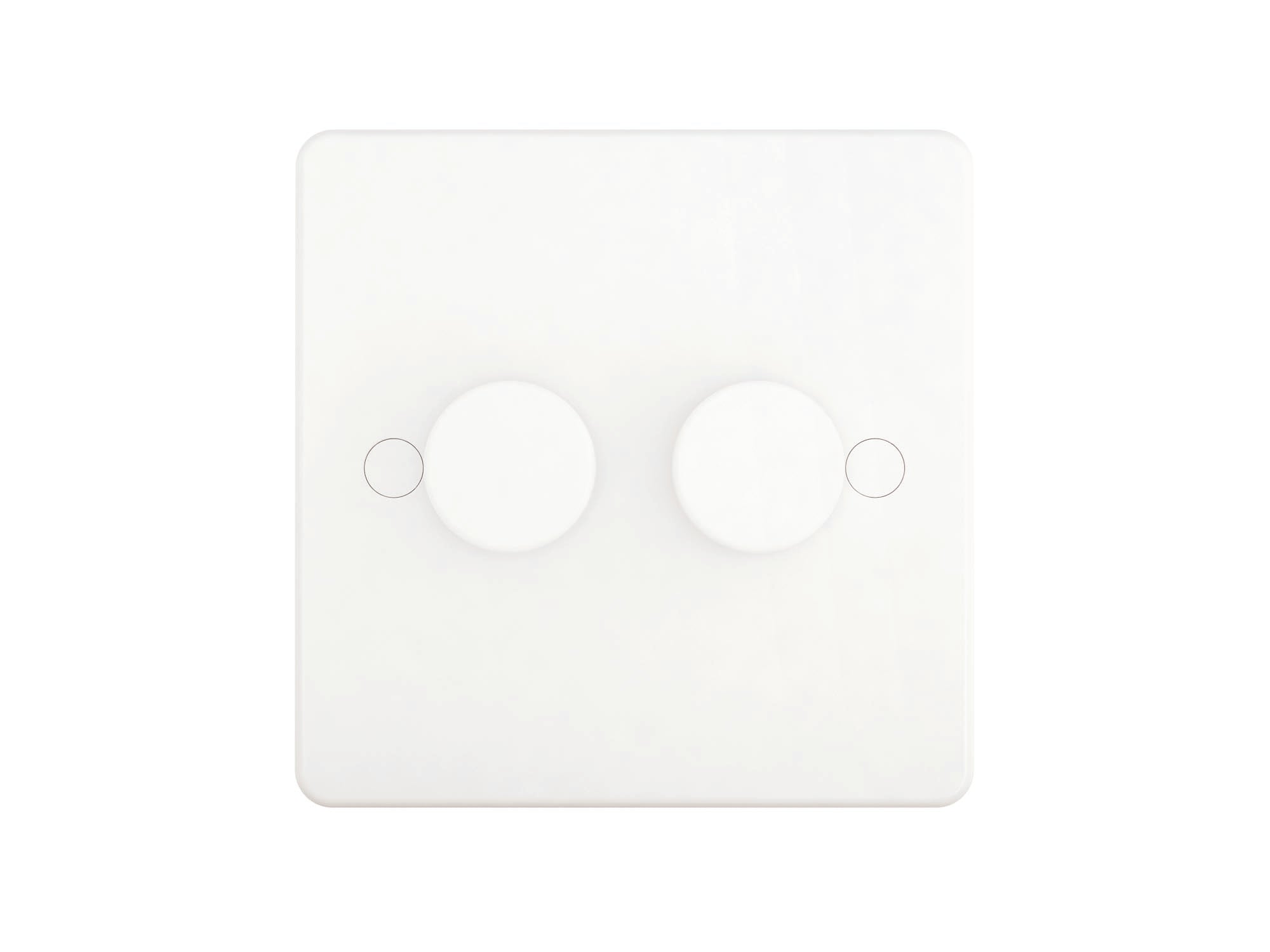 Niglon DS422P 2 Gang 2 Way 400W Dimmer White Moulded