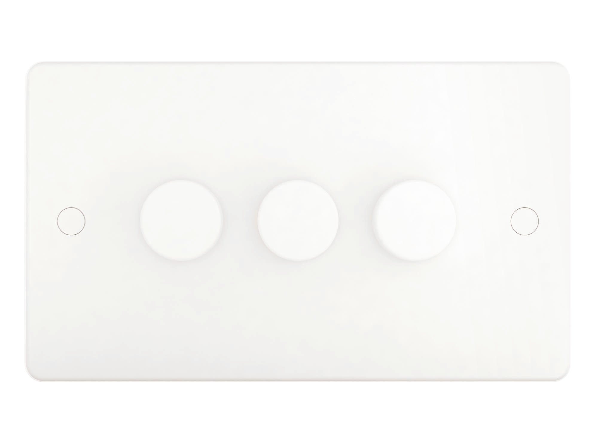 Niglon DS432P 3 Gang 2 Way 400W Dimmer White Moulded