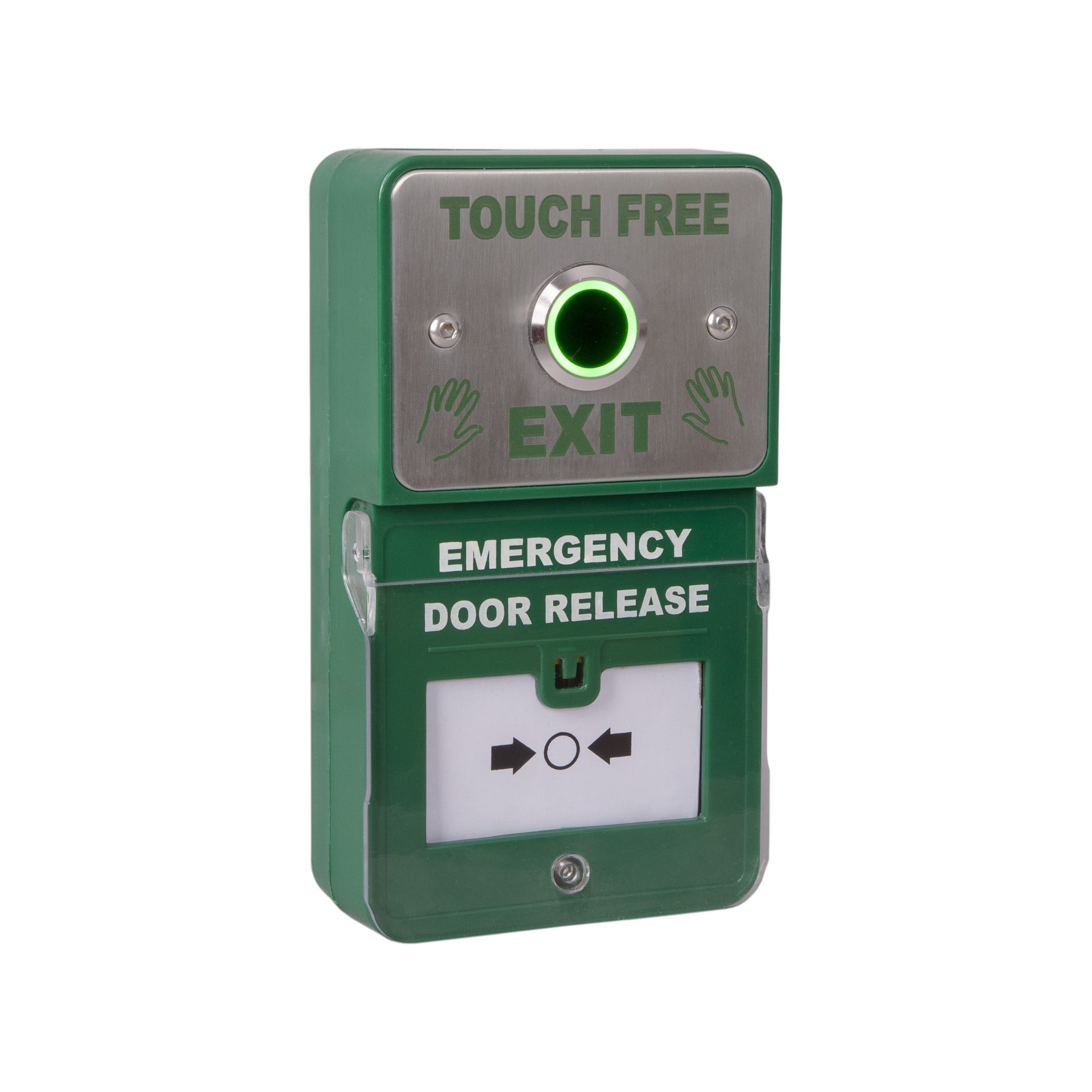 RGL DU-NT/TF Touch Free Illuminated Exit + Emergency Door Release Dual Unit Stainless Steel
