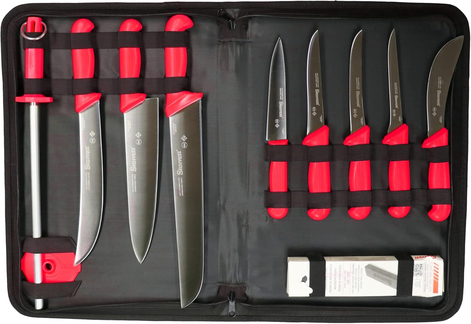 Starrett DV8695 11pc Professional Knife Set Red