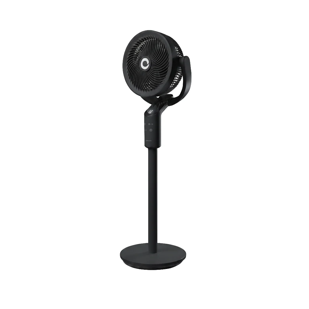 Devola DVPF8DCB 8'' 12 Speed Pedestal Fan with Remote Black
