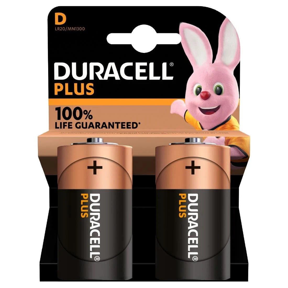 Duracell Plus Power MN1300B2 D Type 2 Pack