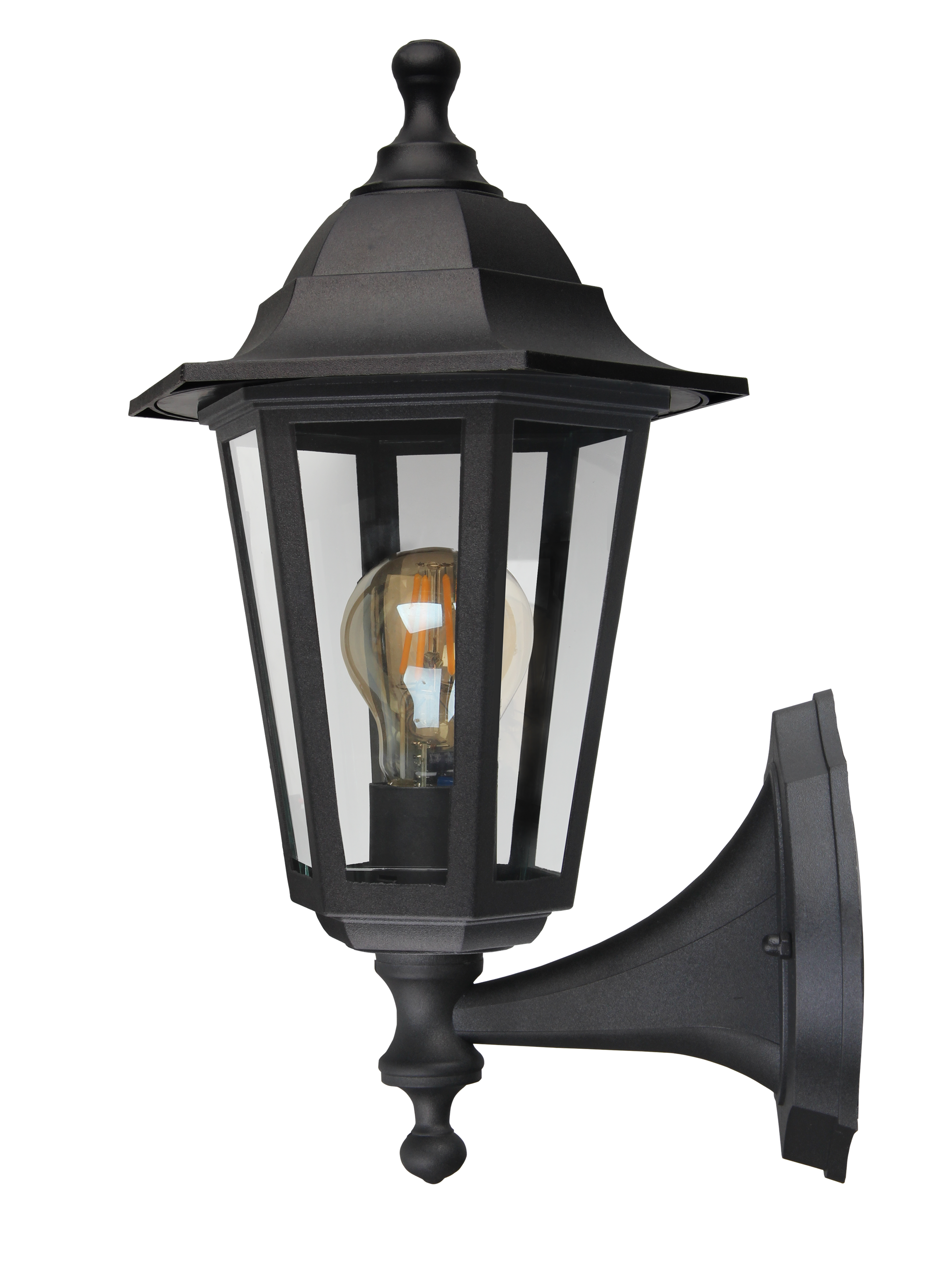 Kosnic DAR-BLK Darwin Coast E27 Coach Lantern IP44 Black