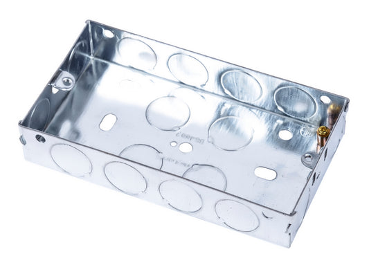 Niglon E12 2 Gang 25mm Metal Box