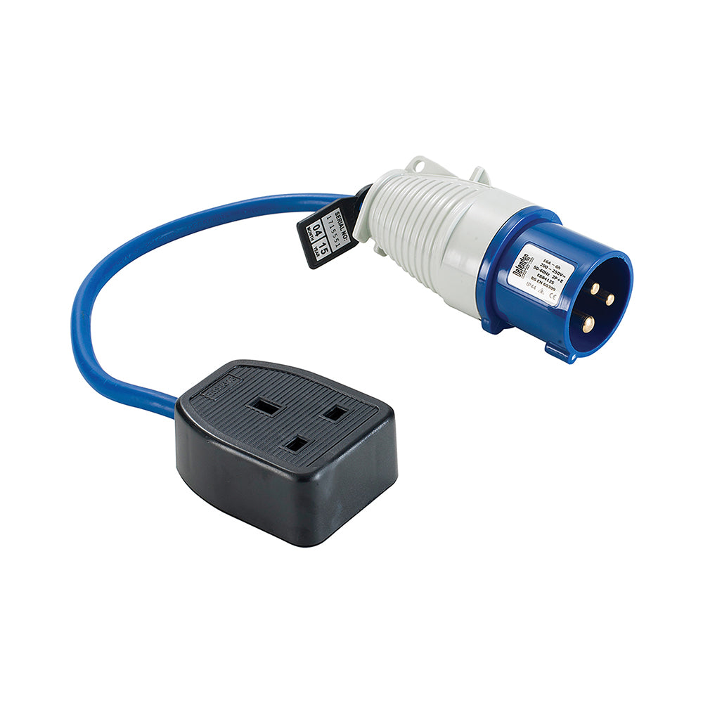 Defender E85300 16A - 13A Fly Lead Converter Blue