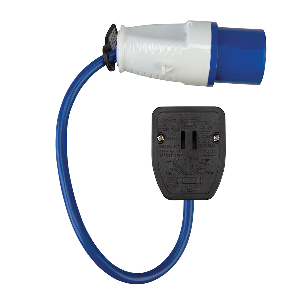 Defender E85300 16A - 13A Fly Lead Converter Blue