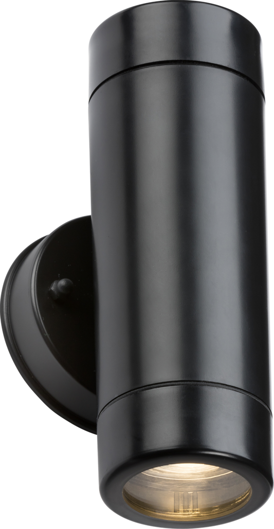 Knightsbridge EA2BK  GU10 Up / Down Wall Light IP54 Black