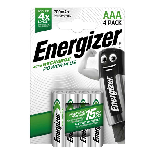 Energizer MN2400B4R700-ENE AAA Rechargable 700mAH 4 Pack