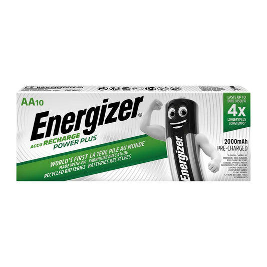 Energizer MN1500B10R2000-ENE AA Rechargable 2000mAH 10 Pack