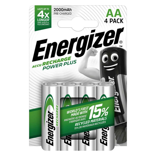 Energizer MN1500B4R2000-ENE AA Rechargable 2000mAH 4 Pack