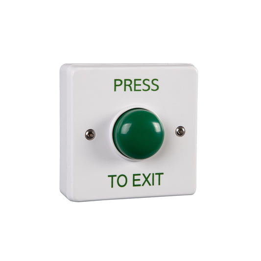 RGL EBGB01P/PTE/W Green Dome 'Press To Exit' Button White