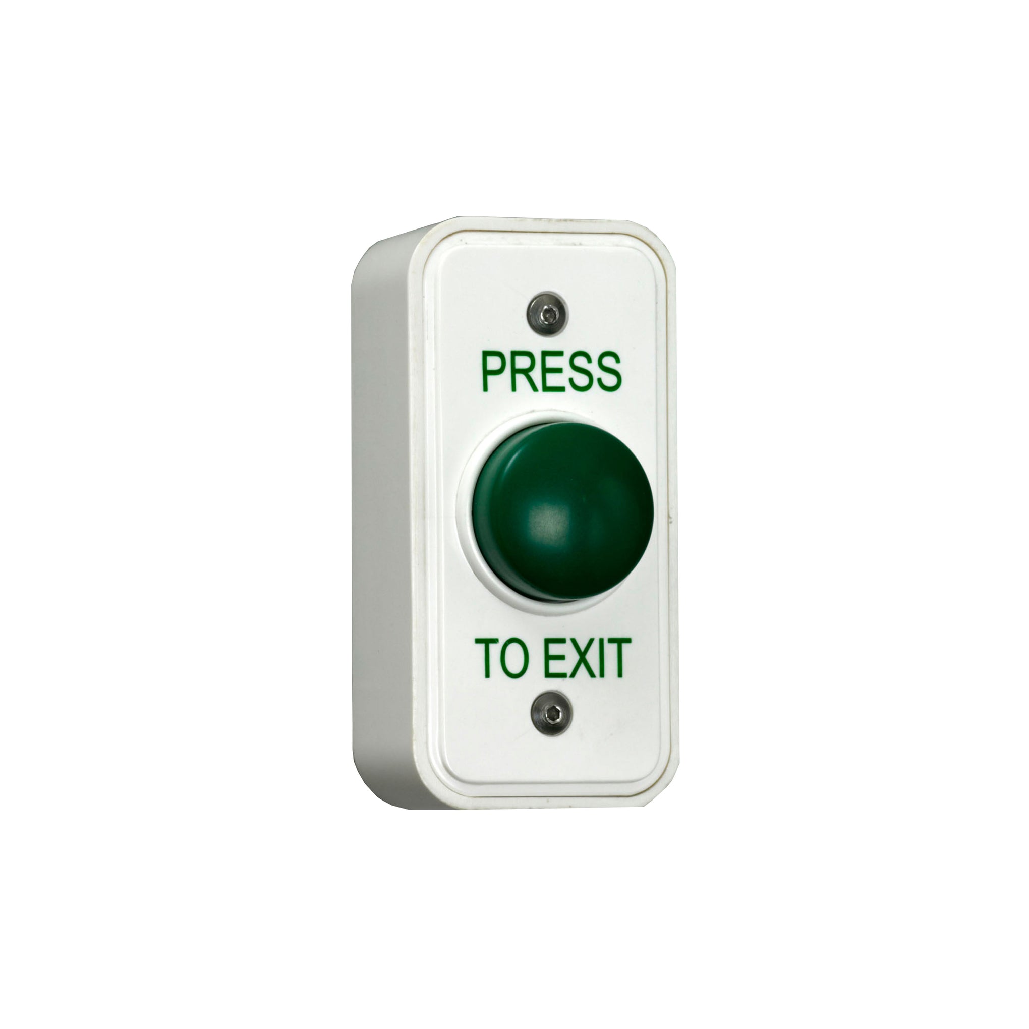 RGL EBGB05P/PTE/W Architrave Green Dome 'Press To Exit' Button White