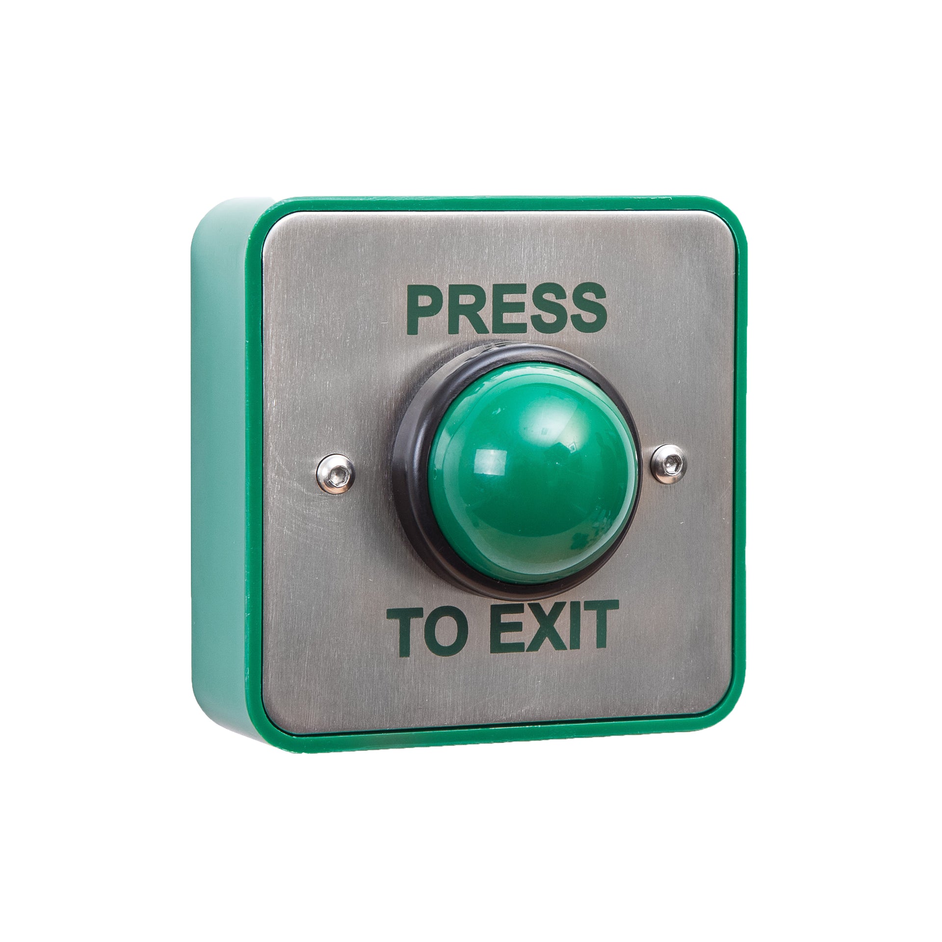 RGL EBGBWC02/PTE Green Dome 'Press To Exit' Button Stainless Steel