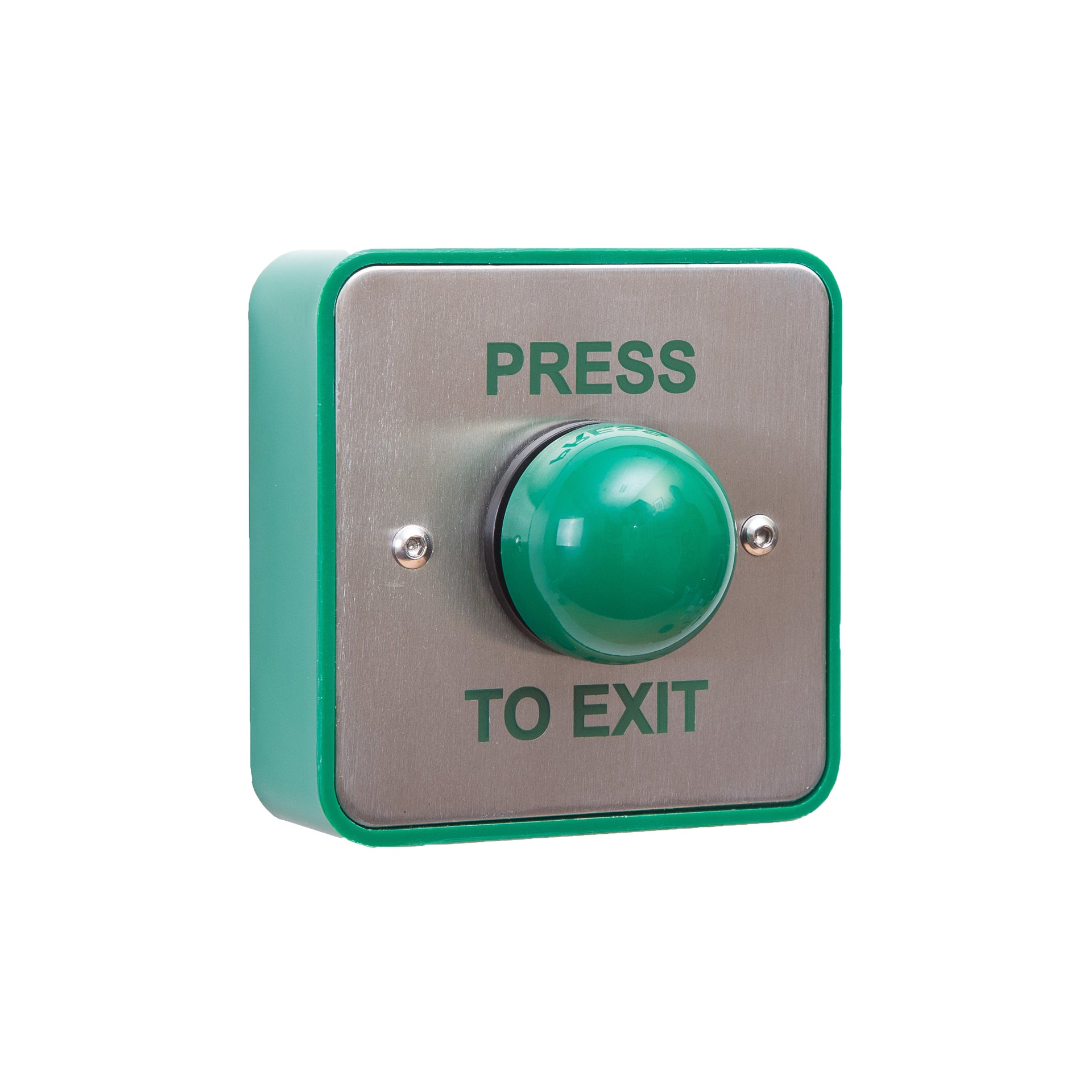 RGL EBGBWOC02/PTE Green Dome 'Press To Exit' Button Stainless Steel