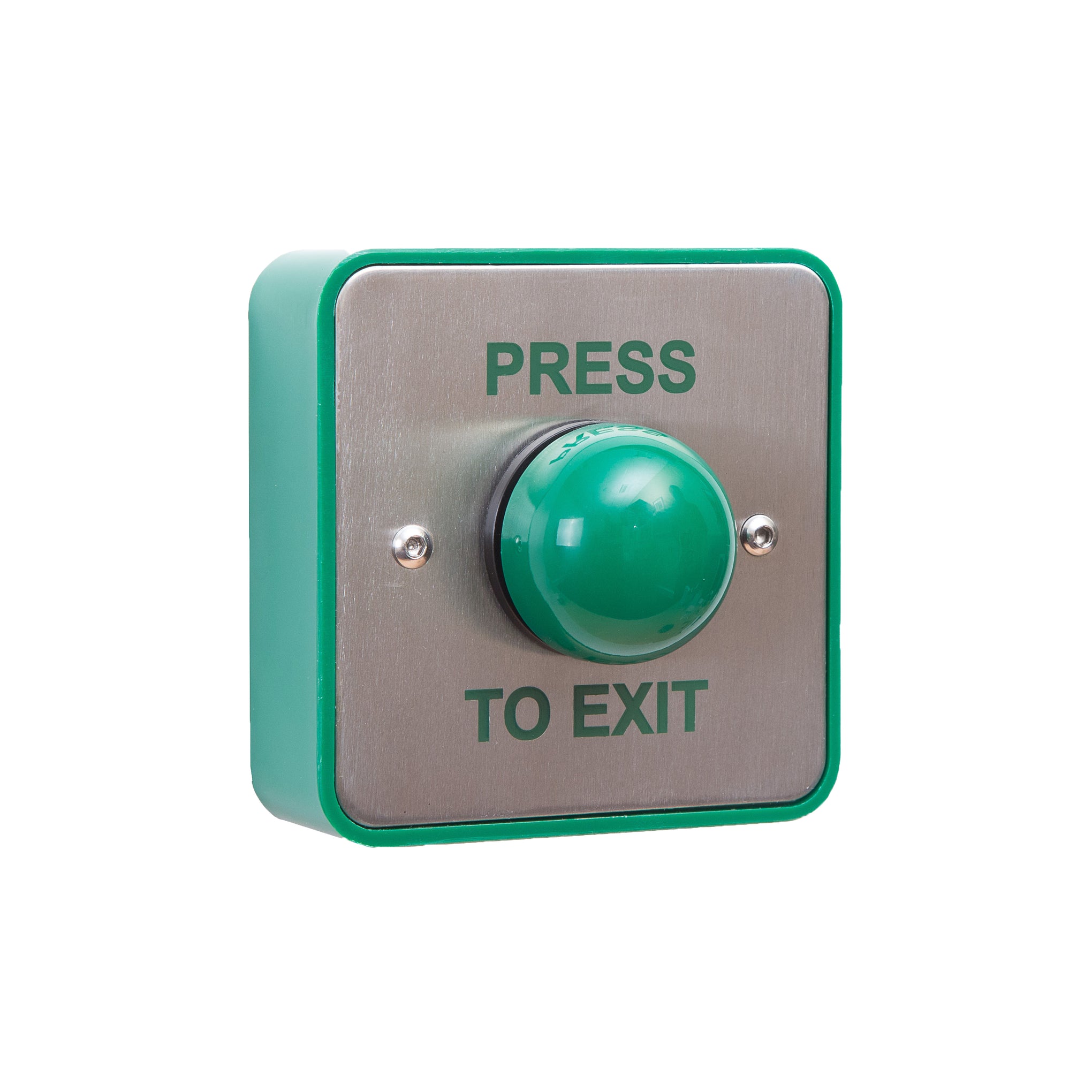 RGL EBGBWOC02/PTE Green Dome 'Press To Exit' Button Stainless Steel