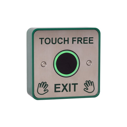 RGL EBNT/TF-1PLUS Touch Free Illuminated Exit Button Green