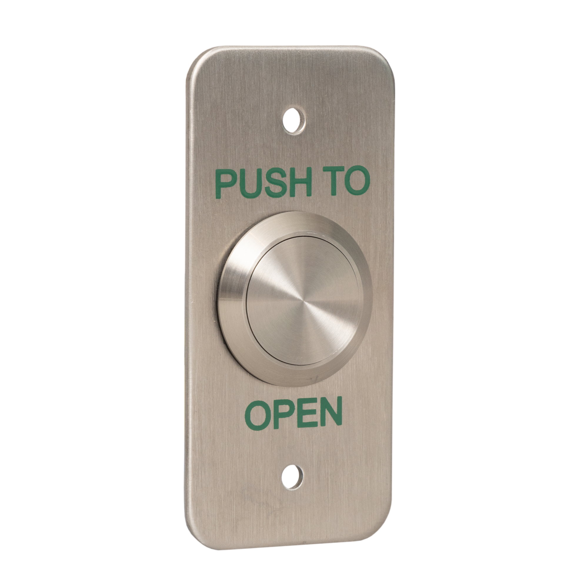 RGL EBSS/AP/PTOPEN Architrave 'Push Top Open' Exit Button Stainless Steel
