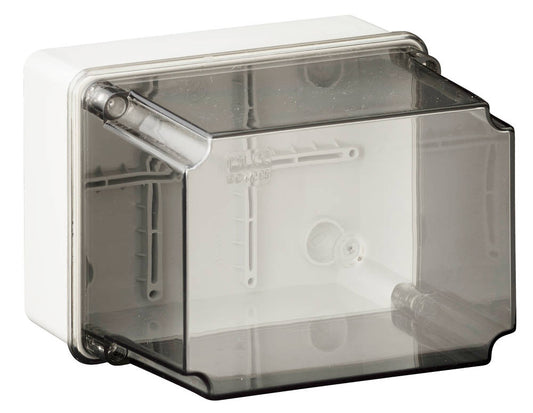 Wiska EC440C5 CLDLWIB9 150 x 110 x 140mm ABS Thermoplastic Clear Deep Lid Enclosure Light Grey IP56