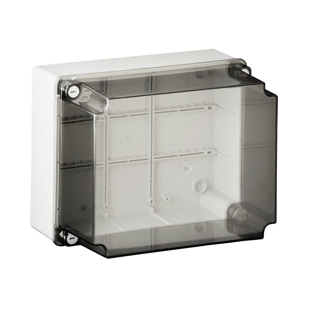 Wiska EC440C8 CLDLWIB13 300 x 220 x 180mm ABS Thermoplastic Clear Deep Lid Enclosure Light Grey IP56