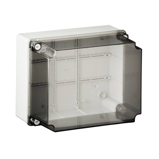 Wiska EC440C7 CLDLWIB12 240 x 190 x 160mm ABS Thermoplastic Clear Deep Lid Enclosure Light Grey IP56