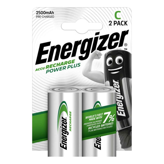Energizer MN1400B2R2500-ENE C Type Rechargable 2500mAH 2 Pack