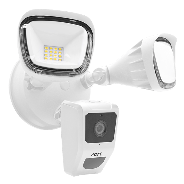ESP ECSPCAMSLW Fort 25W Wi-Fi Twin Spot Floodlight with Security Camera 5000K IP65 White