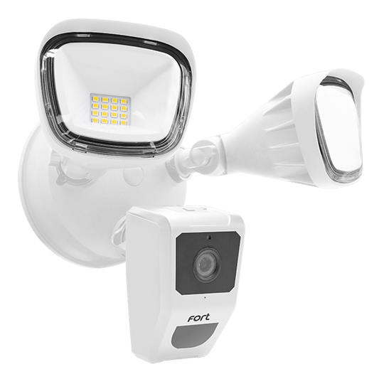 ESP ECSPCAMSLW Fort 25W Wi-Fi Twin Spot Floodlight with Security Camera 5000K IP65 White