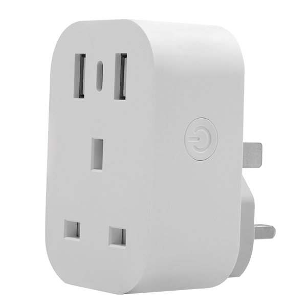 ESP ECSPSP Fort Smart Plug with Type A+C USB Charging White