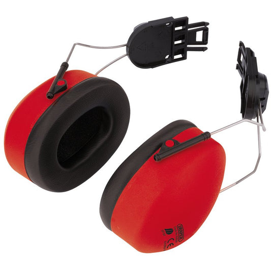 Draper ED2/A 82650 Safety Helmet Attachable Ear Defenders Red & Black