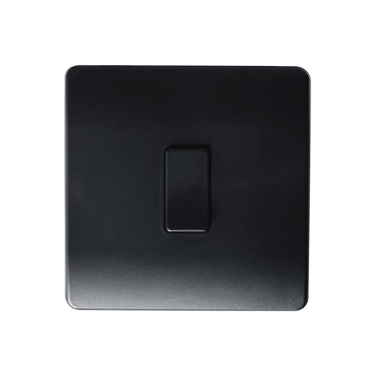 Forum ELA-45717 Electralite 1 Gang Wireless Push & Dim Battery Switch Matt Black