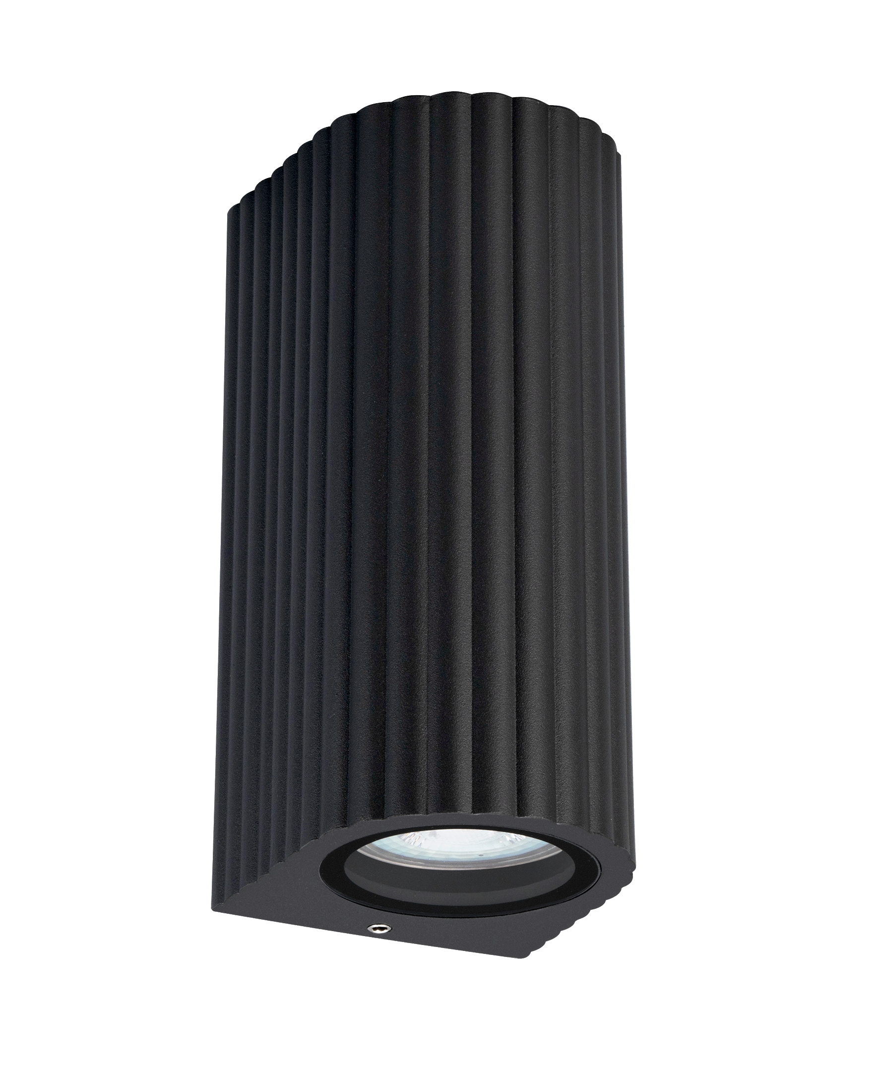 Kosnic ELM-BLK Elm 2 x GU10 Curved Up / Down Wall Light IP65 Black