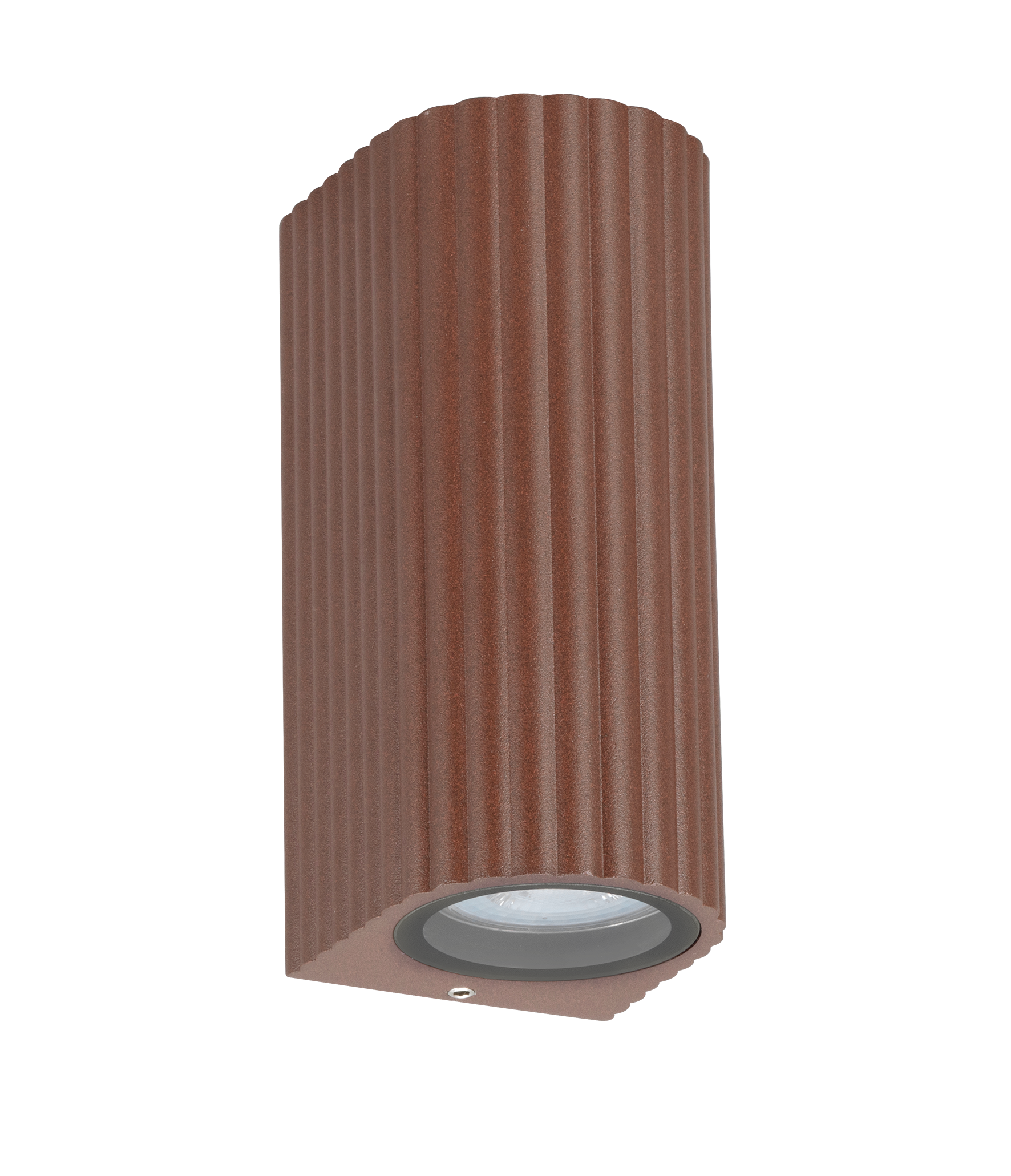 Kosnic ELM-COR Elm 2 x GU10 Curved Up / Down Wall Light IP65 Corten