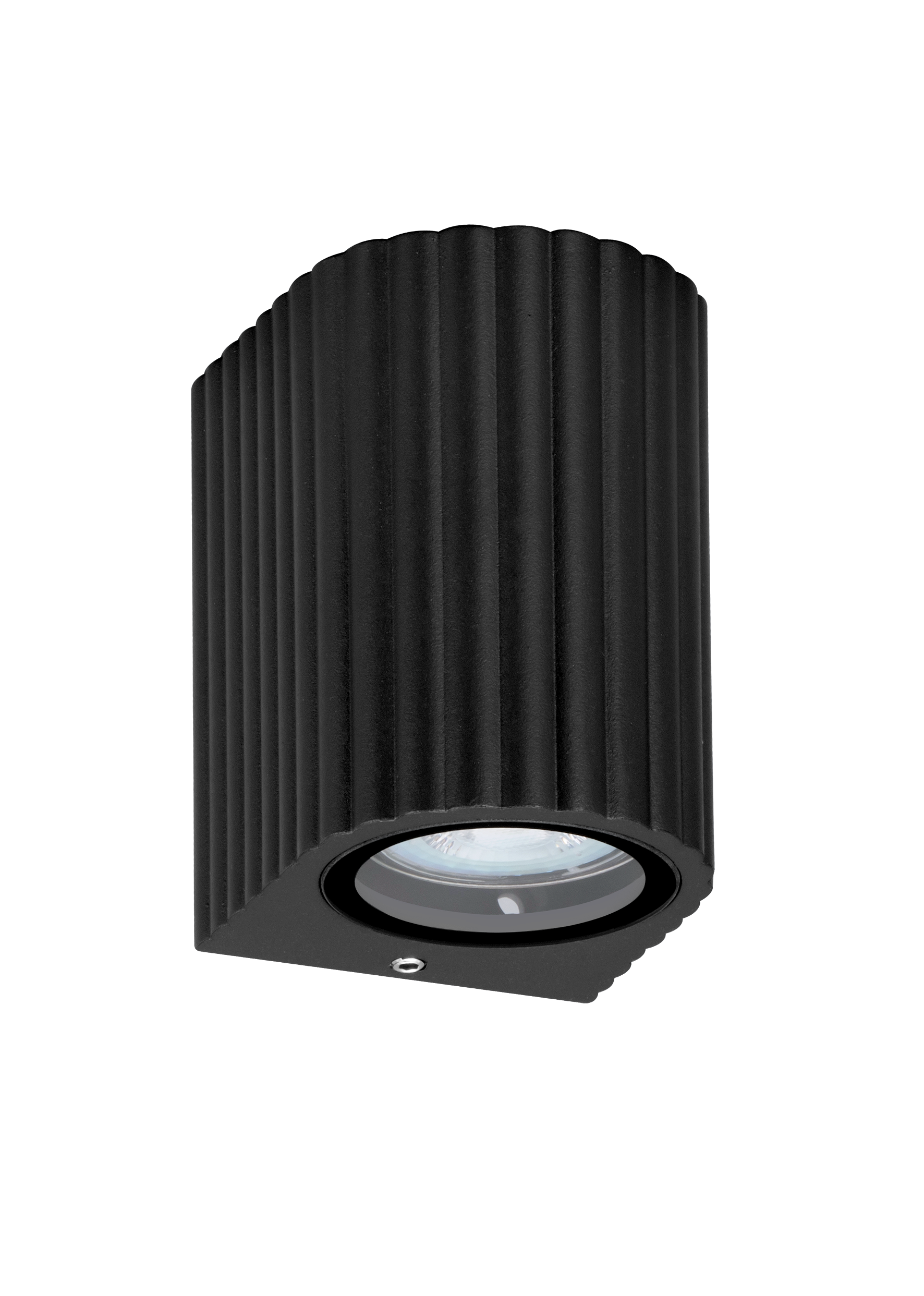 Kosnic ELMD-BLK Elm GU10 Curved Down Wall Light IP65 Black