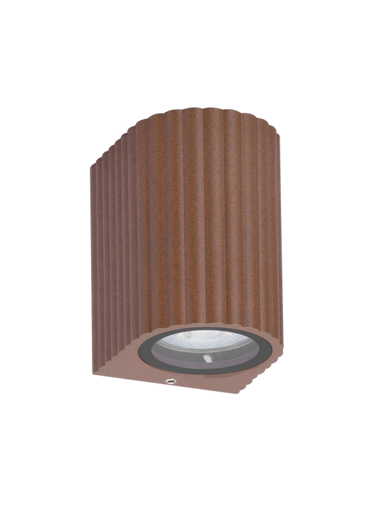 Kosnic ELMD-COR Elm GU10 Curved Down Wall Light IP65 Corten
