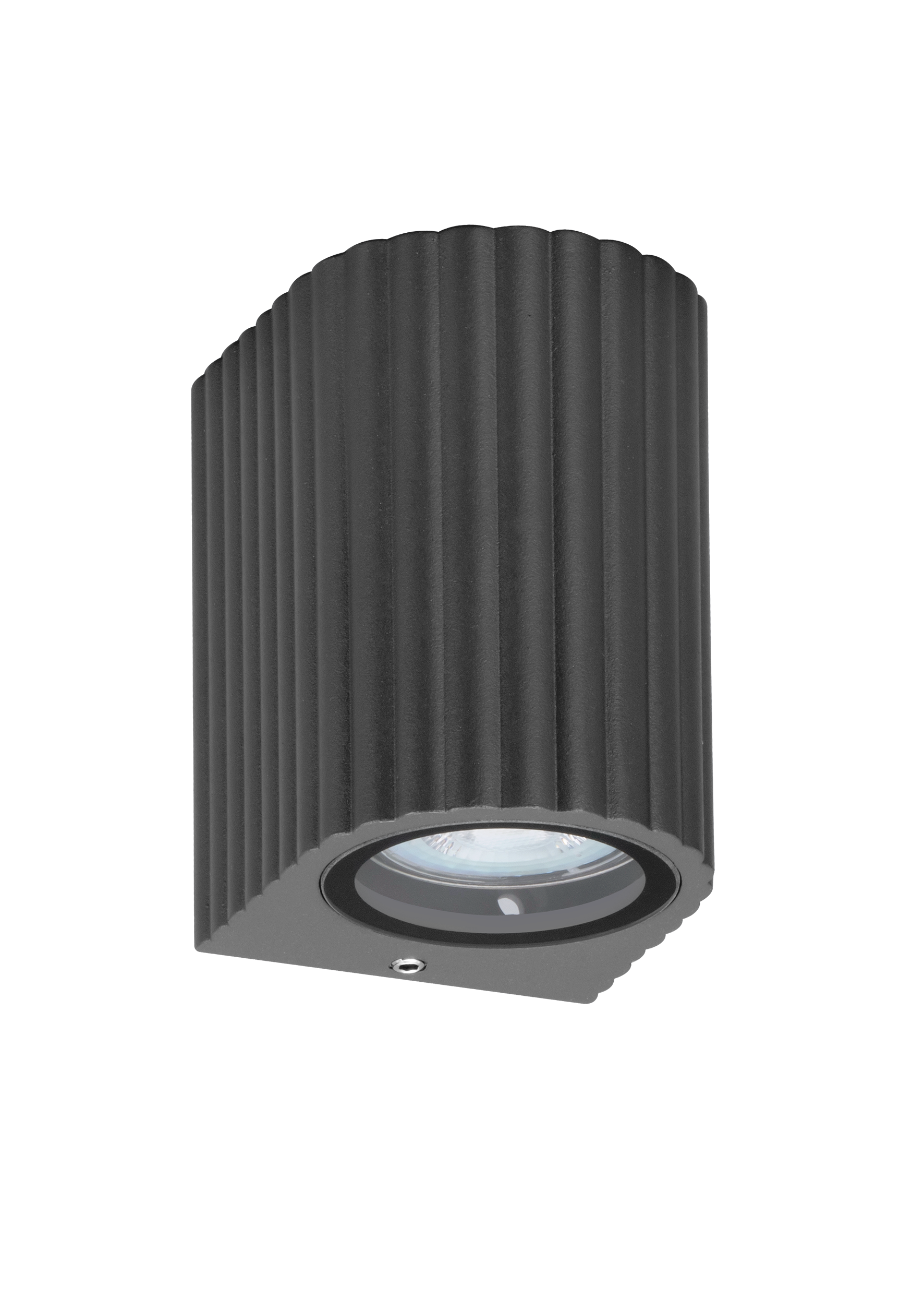 Kosnic ELMD-GRY Elm GU10 Curved Down Wall Light IP65 Grey