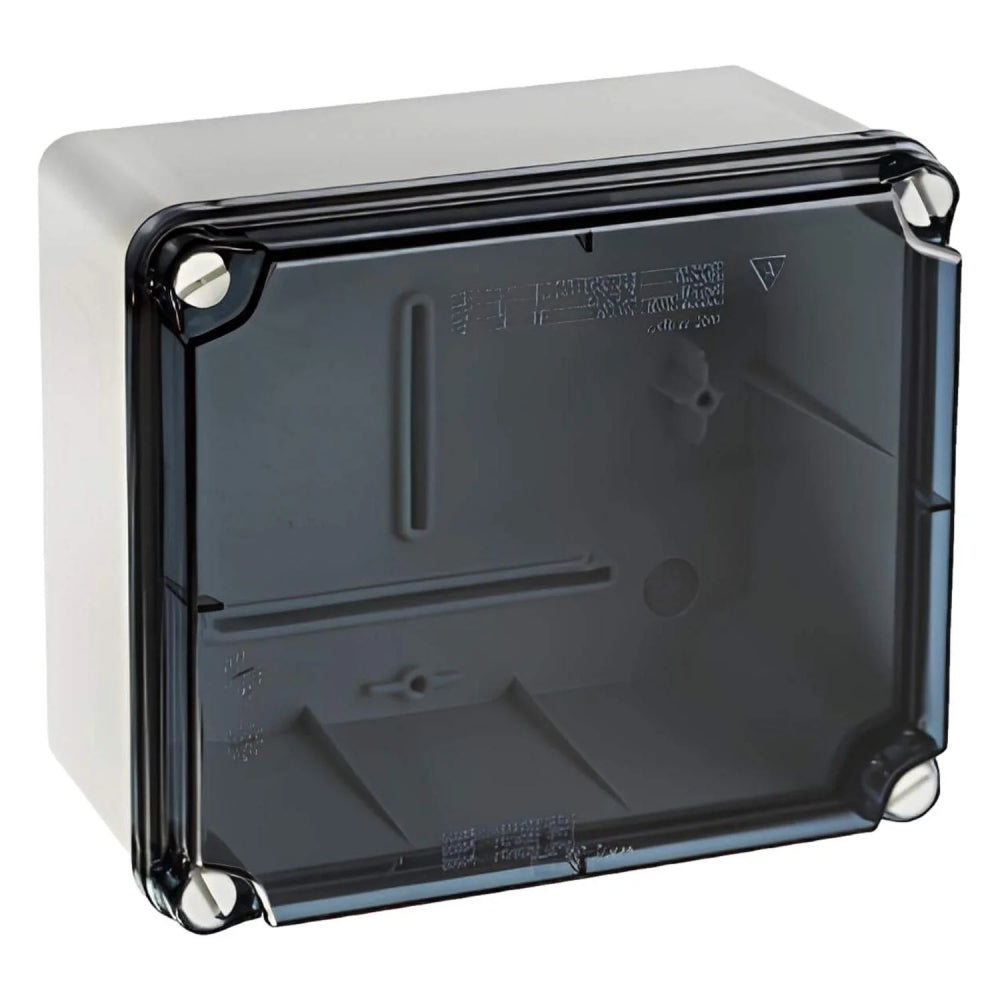 Switchtec ELT171 SCL 155 x 179 x 100mm Moulded Junction Box with Clear Lid Grey IP66/67