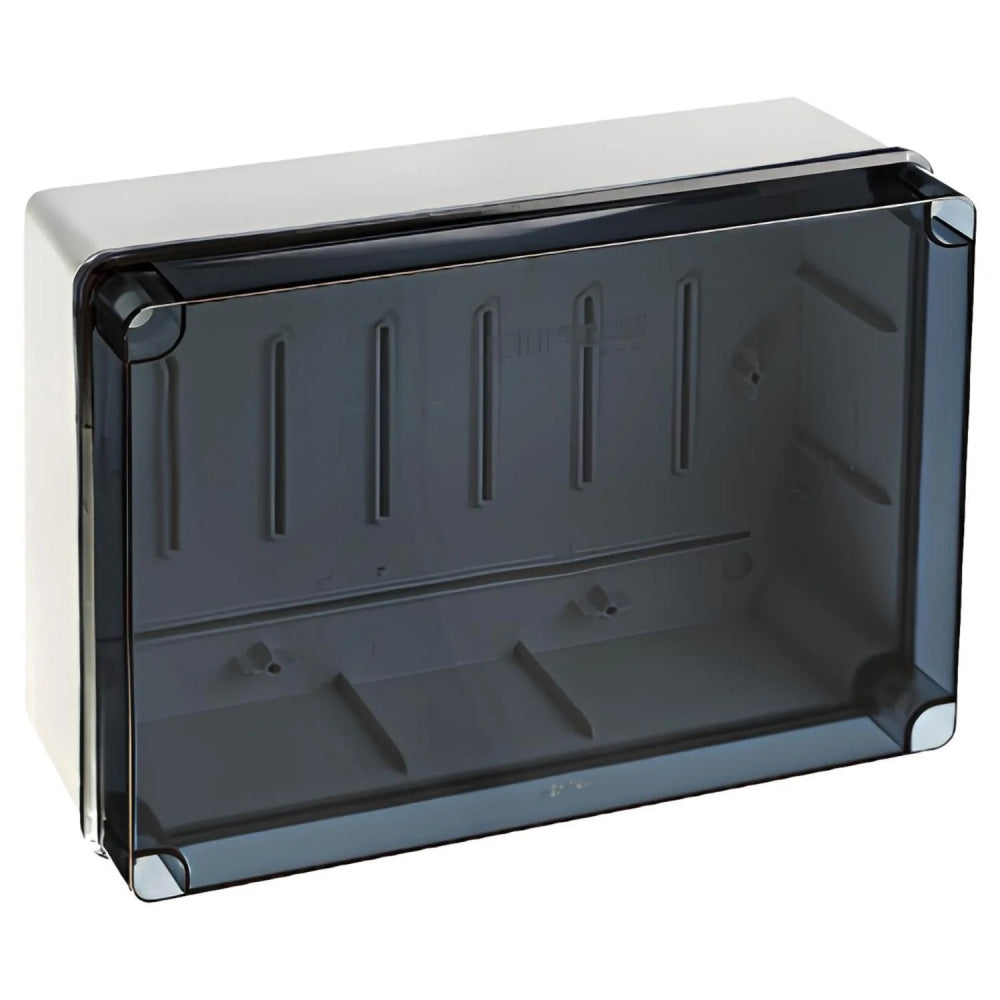 Switchtec ELT322 SCL 243 x 333 x 132mm Moulded Junction Box with Clear Lid Grey IP66/67